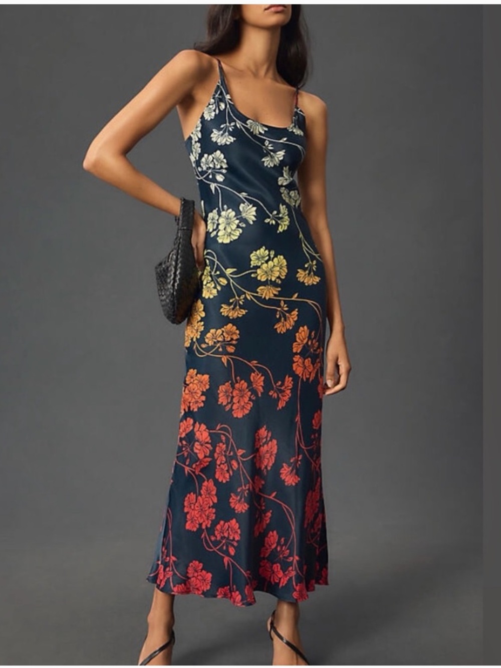 conditions apply rainbow floral slip maxi dress by Anthropologie Size XS
